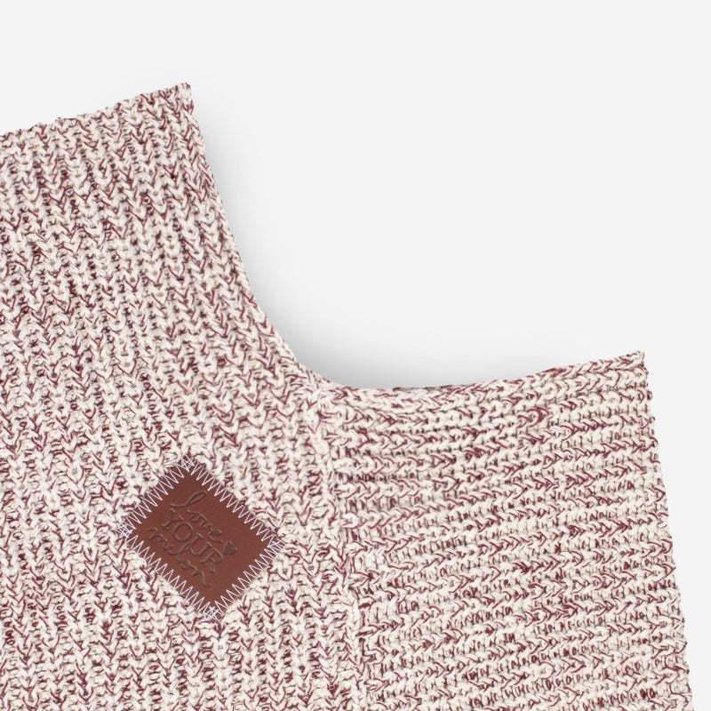 Burgundy Speckled Knit Shawl-Apparel-Love Your Melon