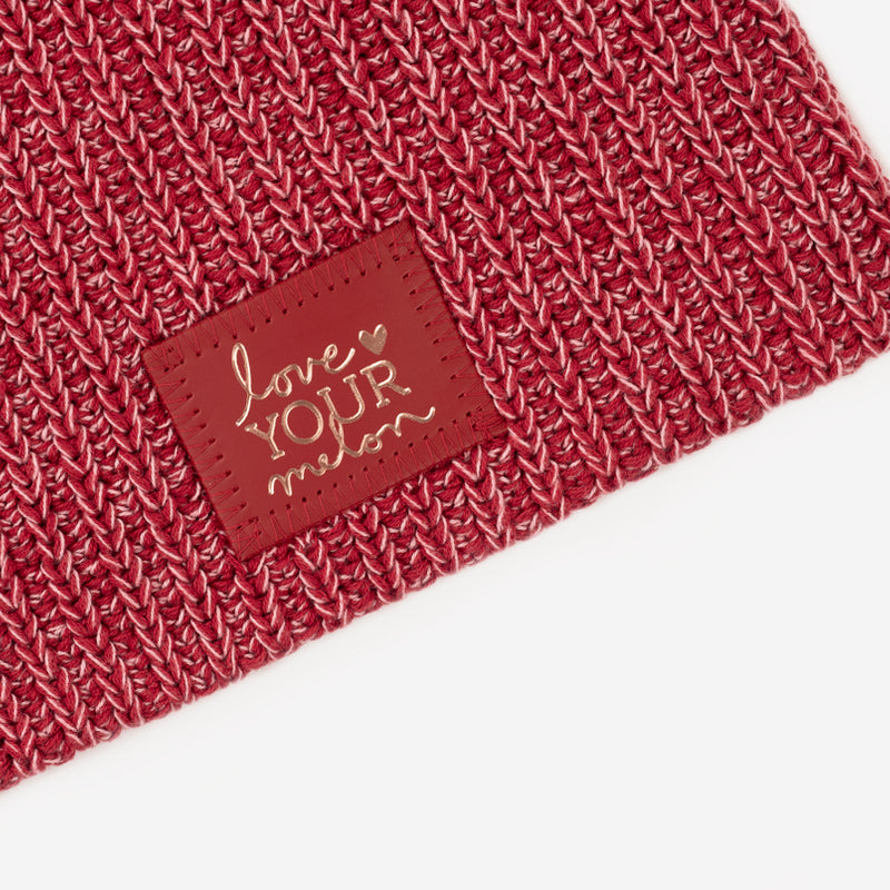 Crimson and Pink Speckled Beanie