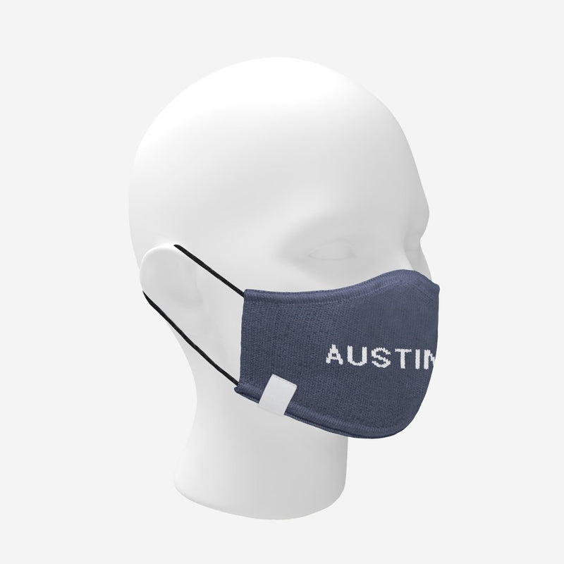 Austin Slate Seamless 3D Knit Face Mask