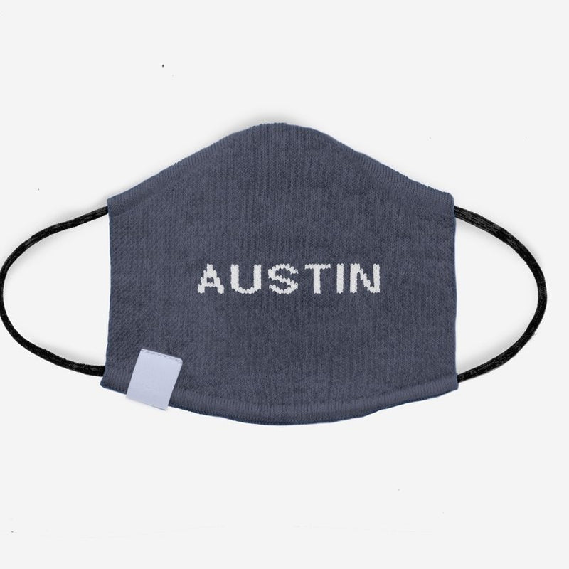 Austin Slate Seamless 3D Knit Face Mask