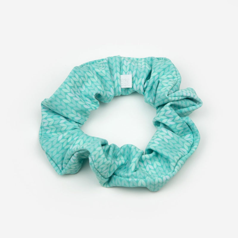 Seafoam Knit Camo Scrunchie