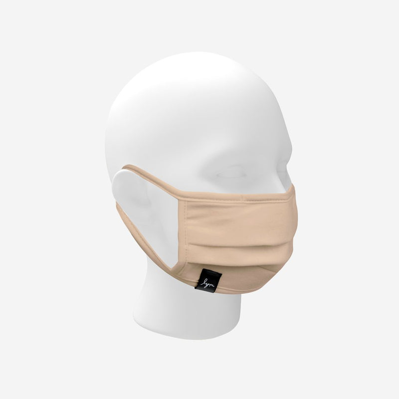 Adult Dune Pleated Cotton Face Mask with Nose Piece