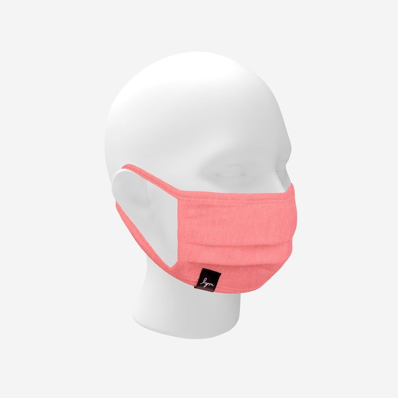 Adult Dusty Rose Pleated Cotton Face Mask with Nose Piece