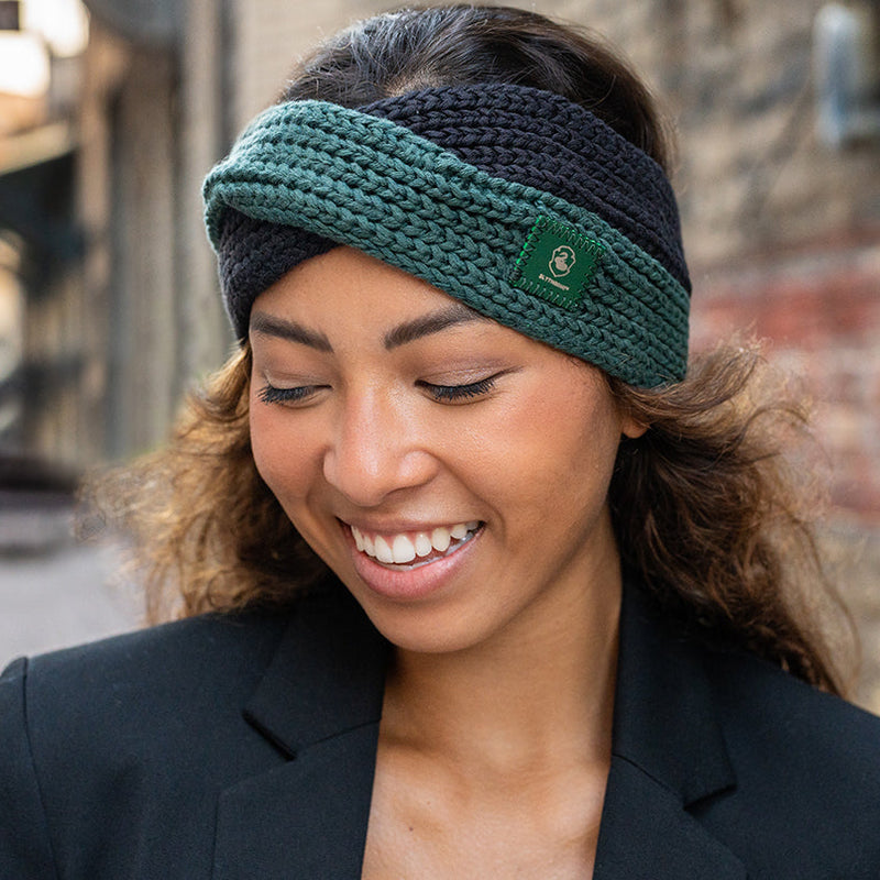 Love Your Melon Adult Harry Potter Slytherin Criss-Cross Headband in Green | Cotton