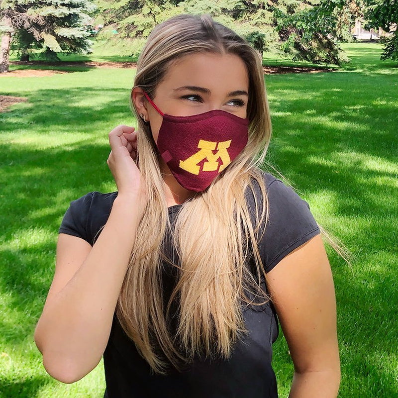 Minnesota Gophers Burgundy Seamless 3D Knit Face Mask