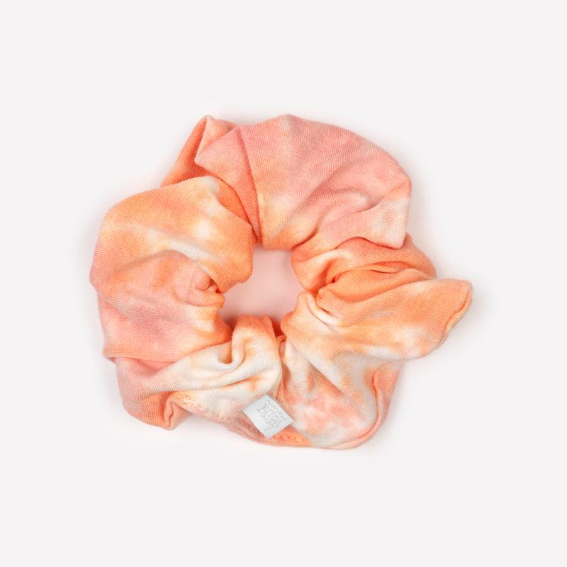 Pink and Orange Tie Dye Scrunchie