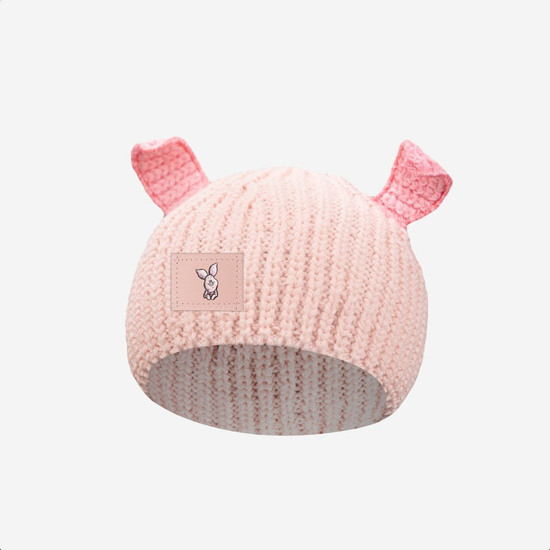 Piglet Pink Baby Beanie With Ears