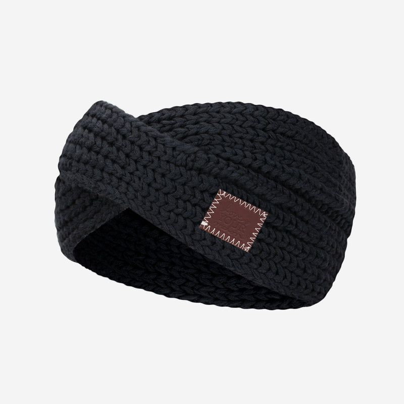 Black Criss-Cross Knit Headband
